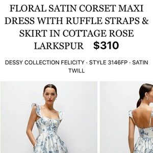 Dessy Collection Corset Maxi Bridesmaid Wedding Dress